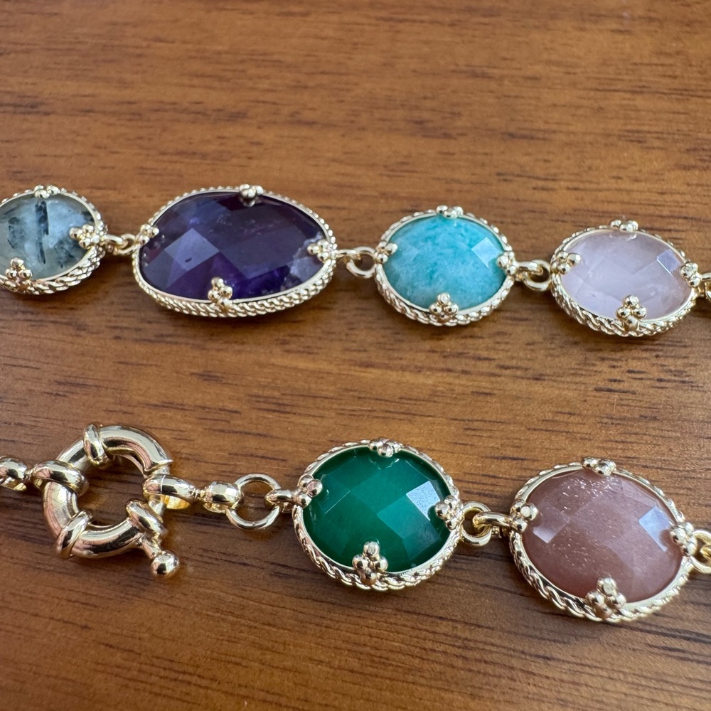 Multi-Color Gemstone Necklace - Picture 5 of 9